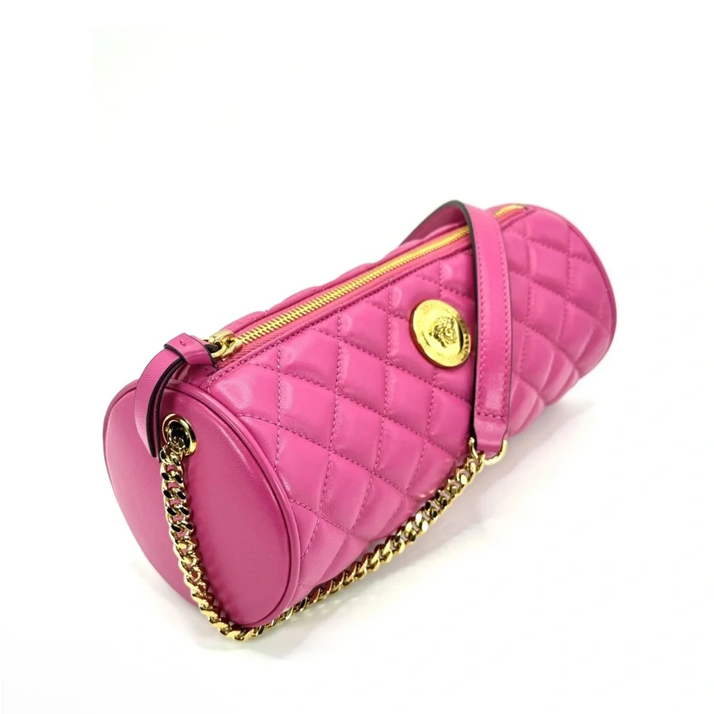 Versace Quilted Medusa Pink Bag - Picture 3 of 5